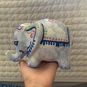 Painted Elephant bank
